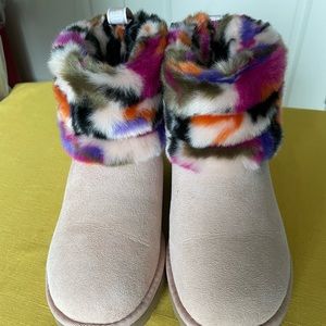 UGG fur cuff boots